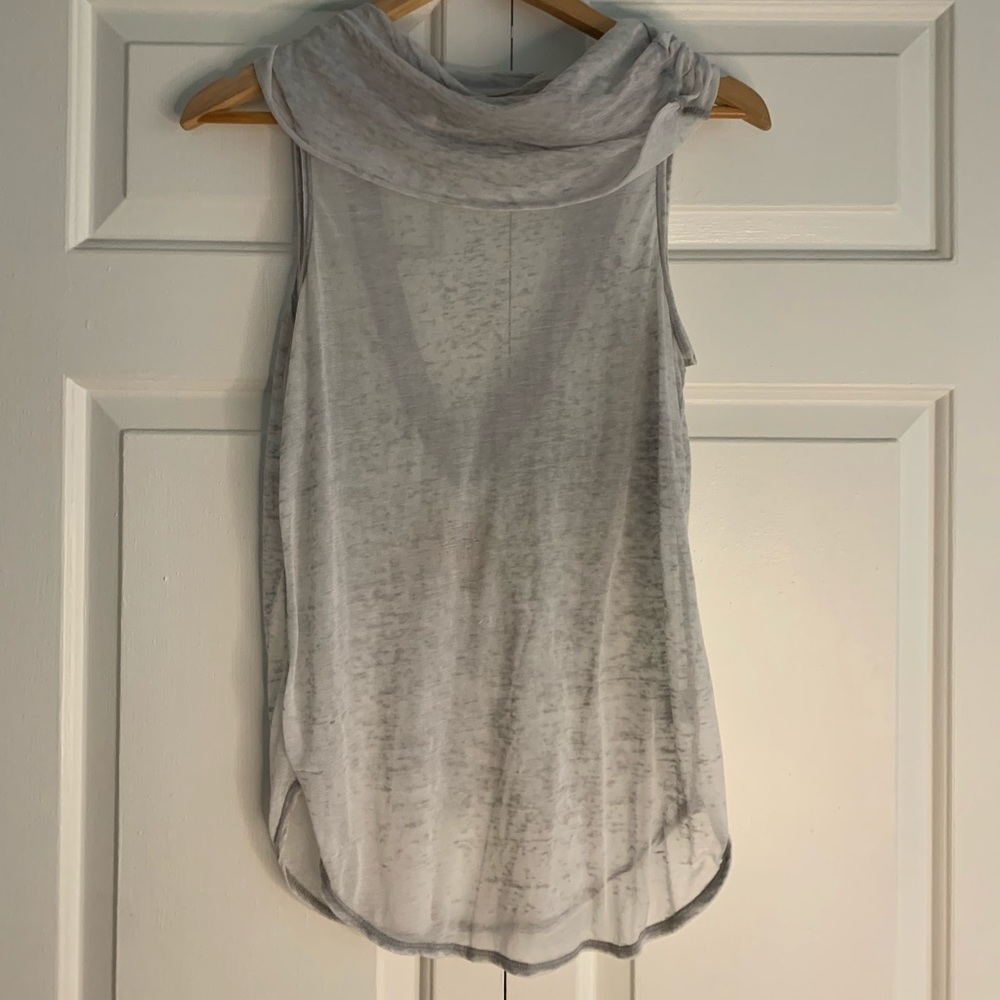 Nordstroms see through cowl neck and open back 80% cotton 40% polyester size XS